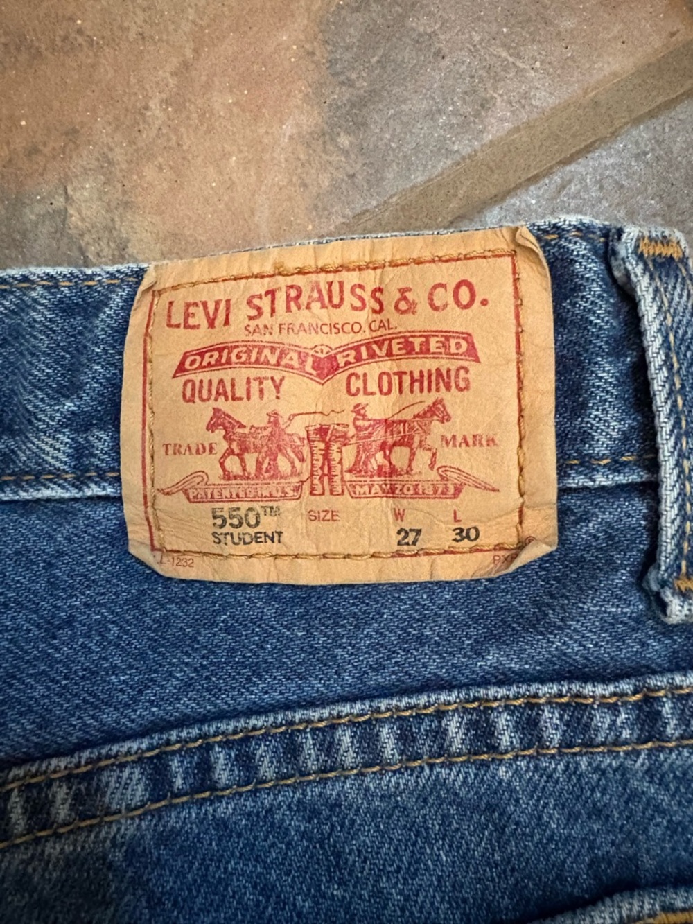 Levi's Blue Vintage Straight-Leg Denim Jeans - Picture 3 of 4